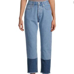Rag & Bone Maya High-Rise Ankle Slim Colorblock Jeans in Indigo 26